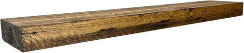 Modern Timber Craft Reclaimed Wood Floating Wall Shelf | Solid Rustic American Barnwood, Floating Shelf Brackets | 2.75