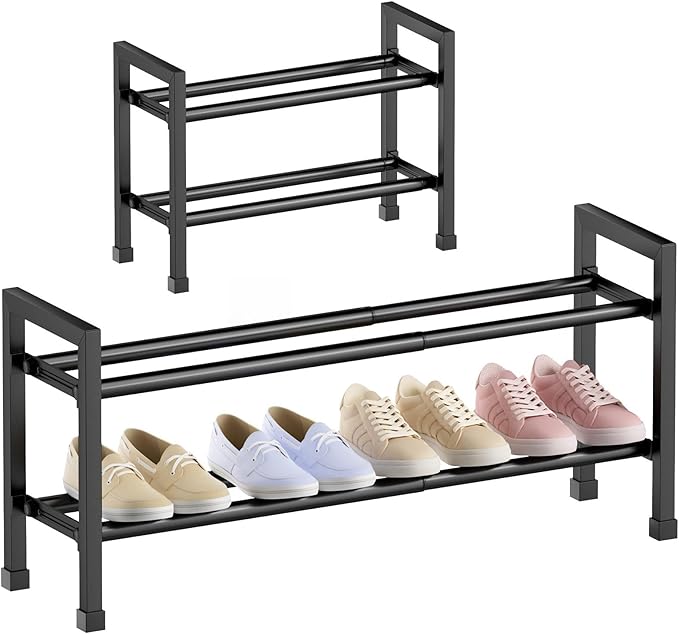 Abiglifty 2-Tier Expandable Shoe Rack,17