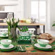 DIYDEC 4Pcs St.Patrick's Day Table Decoration Shamrocks Wooden Block Signs Rustic St. Patrick Tiered Tray Decor Happy St.Patrick's Day Centerpiece Sign for Farmhouse Holiday Tabletop Home Party Decor