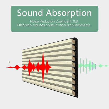 Premium Acoustic Wood Slat Wall Panels – Noise-Reducing Sound Absorption Panels for Home Theater, Studio & Office | Modern Decorative Slat Walling for Echo Control | Eco-Friendly & Easy to Install