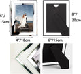 PETAFLOP 4x6 Picture Frames, Mirrored Glass Photo Frame 4 by 6 for Tabletop Display, 6 Pack