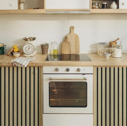 Wallpaper Peel and Stick Wood Grating Stripe Self-Adhesive Wallpaper Faux Wood Contact Paper Wood Slats Self Adhesive Wall Paper PVC Vinyl Film Removable Waterproof (Wood B, 17.3" x 236")