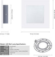 Kawell Modern 10W LED Wall Sconces Indoor LED Wall Light Square Acrylic LED Wall Lamp Minimalists LED Wall Light Sconce for Bedroom Living Room Stairwell Hallway Lounge, Cold White