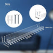 Nail Polish Shelf Wall 15 Inch Acrylic Clear Rack Sunglass Organizer Multi-Purpose Floating Shelves for Beauty Salons Retailer Dressing Room (12 PCs)