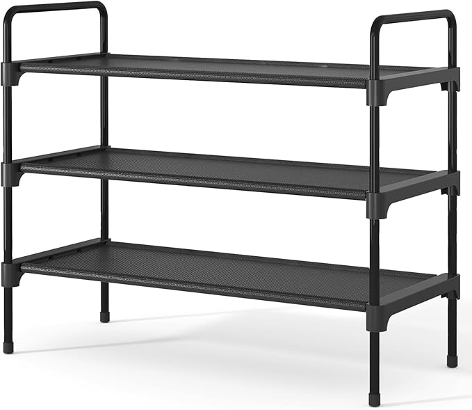 Kitsure Shoe Rack for Closet, Sturdy Shoe Storage for Entryway, Space-Saving Shoe Rack Small and Shoe Shelf, 27.6