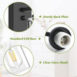 Set of 2 Wall Sconces for Bathroom, Modern Vanity Light Fixtures, Matte Black Wall Mount Lighting Lanterns, Farmhouse Wall Lights with Clear Glass Shade for Bedroom Living Room Mirror Hallway Kitchen