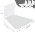 Jetec 6 Pack Invisible Floating Bookshelf Wall Mounted Floating Bookshelves Heavy Duty Book Organizers Hidden Book Shelf Metal Shelves Holder for Books Bedroom Living Room Home Office (White)
