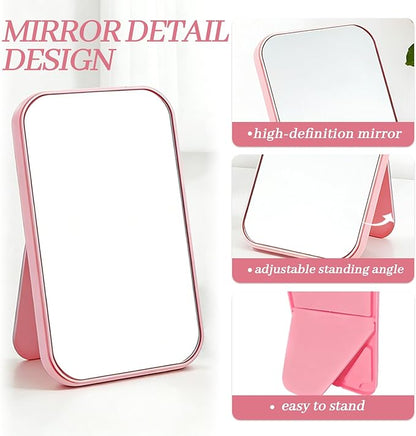 10 Pcs Spa Party Mirrors Sleepover Party Supplies for Girls Slumber Parties Supplies Pink Makeup Mirror Bulk for Sleepover Slumber Birthday Favors Gift (Pink)