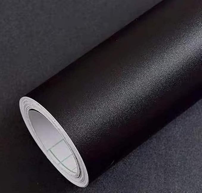 Yancorp 31.5"x394" Matte Black Contact Paper Peel and Stick Wallpaper Removable Contact Paper for Bedroom Kitchen Cabinest Self-Adhesive Drawer Stick and Peel Countertop