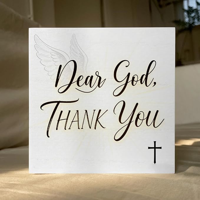 Christian Wooden Box Sign5x5 Inch - 