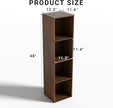 4Cube Storage Organizer, 4 Tier Cube Low Bookcase Freestanding Storage Display Organizer, Three-Cubes Open Shelf Bookshelf for Home Office (Dark Brown,Black Walnut, 4-Cube)