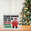 Funny Christmas Bathroom Decor Bathroom Desk Accessories Christmas Decorations Indoor Wooden Box for Toilet Shelves Santa Please Remain Seated for The Entire Performance Signs 5 X 5 Inch