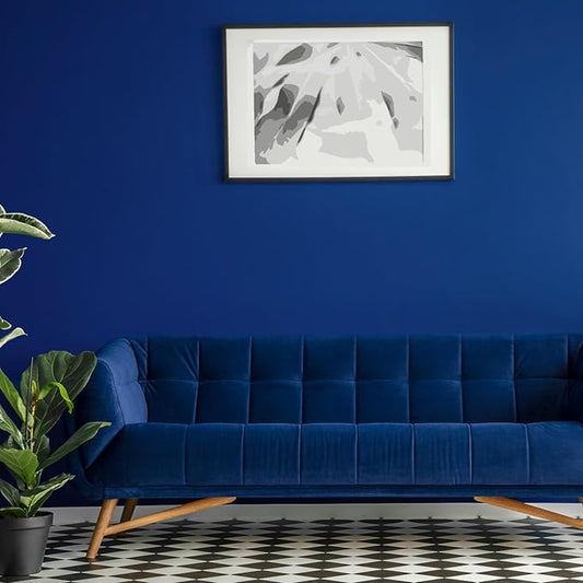 VEELIKE Royal Blue Wallpaper Peel and Stick for Bedroom Bathroom Boys Room 15.7''x354'' Thick Blue Contact Paper Waterproof Self Adhesive Removable Vinyl Wallpaper for Walls Cabinets Countertops Desk