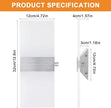 LIGHTESS Modern Wall Sconce Dimmable Switch 12W, Up Down Wall Lights Acrylic LED Wall Lamp for Hallway Bedroom Corridor, Cool White, HS621-1