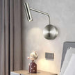 ZEROUNO Wall Mounted Reading Light Swing Arm Bedside Lamps for Bedroom Hardwired Sconces with Switch LED Mounted for Home Decor Wall Lighting Fixtures Indoor (Silver)