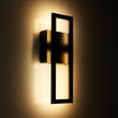 Globe Electric 51432 LED Integrated Outdoor Indoor Wall Sconce, Black, 17 Watts, 520 Lumens, Back Porch Lights, Front Patio, Garage Fixture, Exterior Lighting for House