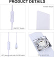 TRLIFE Modern Wall Sconces Set of 2, Wall Sconce Plug in 12W LED 6000K Cool White Acrylic Wall Mounted Light Wall Lights with 6FT Plug in Cord for Bedroom Bedside Stairway(2 Pack, Silver)