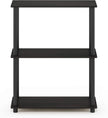 Furinno TURN-N-TUBE Storage Shelves, 3-Tier Book Shelf, Corner Shelf, Toolless Open Shelves, for Organization and Storage, Living Room, Garage, Home Office, Espresso
