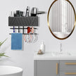 Rustic Hair Dryer Holder Wall Mounted,Hair Styling Tools & Accessories Organizer,Bathroom Supplies & hot Tools vanities Organizer Caddy,for Storage Flat Iron,Blow Dryer,Curling Iron,Towel