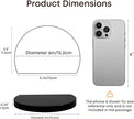 Small Wood Floating Shelves (2-Pack, 6-inch Diameter) - Round Sturdy Invisible Wall Mount Display for Small Plants,Toys,Bathroom,Living Room Storage & Modern Rustic Décor (Black)