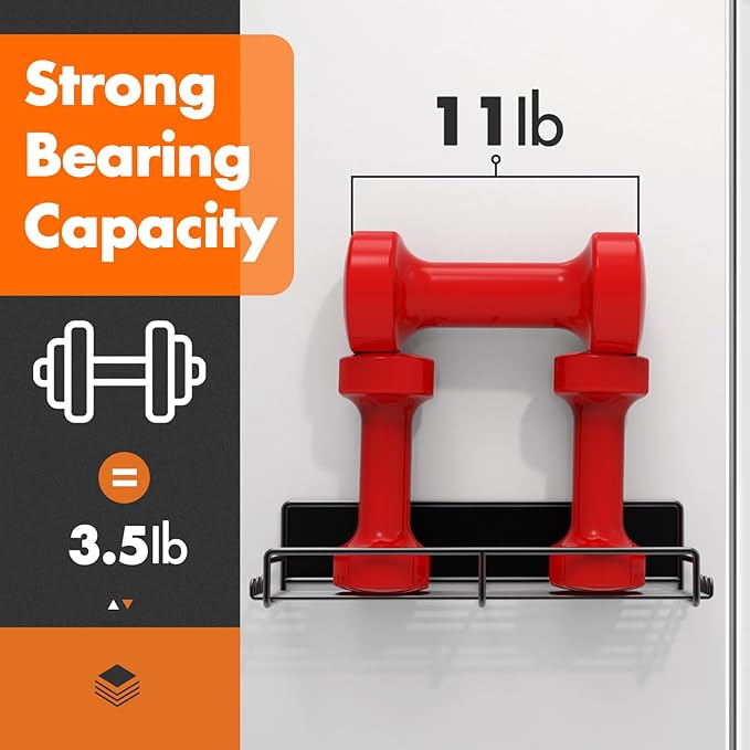 Magnetic Spice Rack for Refrigerator, 4 Pack Magnetic Fridge Shelf with Hooks, Spice Organizer Shelf for Kitchen Organization and Storage, Seasoning Organizer Gadgets for Metal Surface