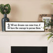 WKYAER Inspirational Wall Decor, Decorative Wooden Box Signs, Rustic Hanging Wood Sign Decor, Tabletop Decoration for Home Office, Bedroom Wall Art, All Our Dreams Can Come True Sign