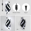 DELIPOP Modern Wall Sconces, 6500K Plug in Spiral LED Wall Sconce, 21W LED Wall Light with 5FT Plug Cord for Bedroom Bathroom Living Room Hallway Balcony
