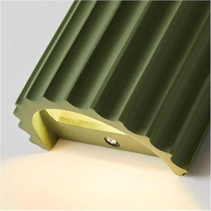 Nordic Minimalism Vintage Lamp Light Geometric Wall Lamp LED Wall Sconce Up Down Wall Lamp Resin Wall Spot Accent Lighting Indoor Lamps Night Lights for Living Room Bedroom Hallway(Green)