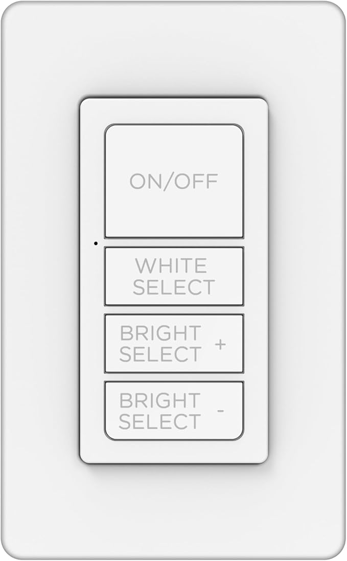 Enbrighten One-Touch Sync Remote Control, Add-on Light Switch for Under Cabinet Lights, Wireless Remote, ON/Off, Dimmable, Color Select Soft White to Bright Daylight, Cabinet Lighting Remote, 81795