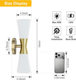 Wall Sconces Set of 2 for Bathroom, Modern Indoor Vanity Light Fixtures 15