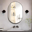 Oval Bathroom Mirror Capsule Wall Vanity Mirror, 24