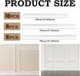 30 Piece Peel & Stick Wall Molding Kit, Pre-Cut Wainscoting Panels with Self-Adhesive Trim, Easy Install Wall Decor for Office Home Bedroom Living Room