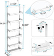 bukfen Over the Door Pantry Organizer, 6-Tier Adjustable Basket Kitchen Pantry Door Organization and Storage, Heavy-Duty Metal Hanging Kitchen Spice Rack, D6.3 x W17.32 x H50.60 inch, 1 Pack