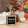 Witch Definition Wooden Sign, Funny Halloween Decor, Decorative Signs and Plaques, Farmhouse Decoration for Table Shelf, Halloween Home Decors, Coffee Bar Club Decor 5.9x5.9 inches