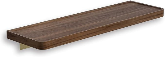 Danpoo 16 Inch Bathroom Shelves, Small Floating Shelf for Wall, Wooden Shelf for Bathroom, Living Room, Kitchen