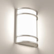 LED Indoor Wall Mount Light Fixture, Brushed Nickel Wall Sconce Lighting, 3000K 4000K 5000K Adjustable, Half Cylinder Hallway Light Fixture for Living Room Bedroom Porch