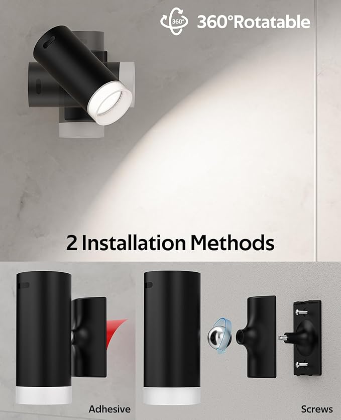 LED Wall Sconces, Battery Wall Sconces Set of Two with Rechargeable Battery Operated 12RGB and 3CCT Dimmable Wireless Magnetic Lights, for Bedroom Bedside Reading Living Room Picture