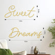 Zzbakress Sweet Dreams Wall Decor Metal Wall Art Large Modern Living Room Farmhouse Sign for Bedroom Black Metal Wall Art for Office and Home Wall Decor (Gold, Farmhouse)