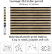 Arthome 17''x240'' Wood Slat Wallpaper,Peel and Stick Self Adhesive Wood Wallpaper PVC Vinyl Decorative Removable Wallpaper Waterproof Faux Wood Grating Stripe Contact Paper for Living Room Bedroom