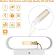 Aipsun Modern LED Wall Sconces Hardwired Interior Wall Lights 4 Packs Indoor Aluminum Up and Down Wall Mount Light for Living Room Bedroom Hallway Corridor Warm White 3000K(with G9 Bulbs)