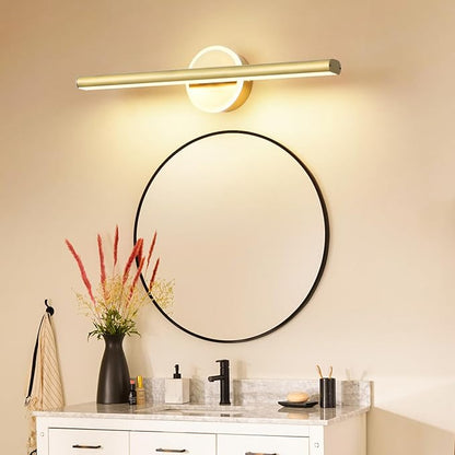 Wireless Picture Light, 16 inches Art Wall Light, Picture Light Battery Operated,Battery Operated Wall Lights,Gallery Light for Painting,Photo,Library(Plating Brass Gold)