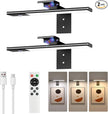 Wireless Picture Light for Wall, Rechargable Picture Light for Wall with Remote,3 Color Temperature 12'' Dimmable Magnetic,64 LED Art Light with Motion Sensor for Wall Painting, Frame, Portrait, Room