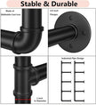 Industrial Pipe Shelf Brackets Wall Mount,Open Black Pipe Shelving for Kitchen,Floating Shelf Brackets Mount,Open Bookshelf Brackets for Shelves,Wall Shelves 12 Inch Deep(2PcsX5Tier,61