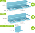 Magnetic Spice Rack For Refrigerator, Space Saving Magnetic Shelf For Fridge Blue 4 Pack With Magnetic Paper Towel Holder