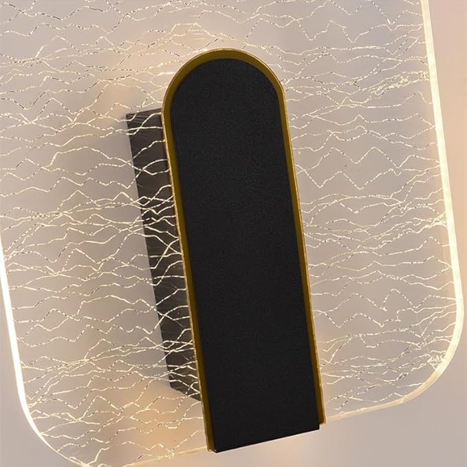 Acrylic Wall Lamp Modern Bedroom Bedside Lamp Minimalist Corridor Aisle Stair Light Study Living Room Background Wall Sconces Indoor Decoration (Rectangle)