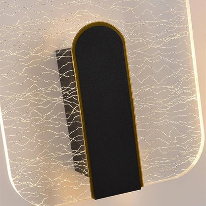 Acrylic Wall Lamp Modern Bedroom Bedside Lamp Minimalist Corridor Aisle Stair Light Study Living Room Background Wall Sconces Indoor Decoration (Rectangle)