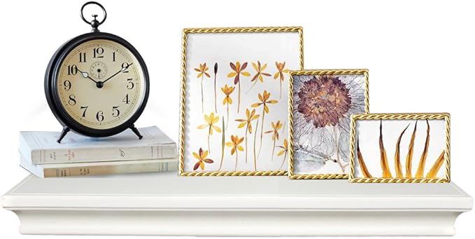 AHDECOR White Floating Shelves Wall Mounted, Deeper Wall Storage Shelf for Home Décor, Super Sturdy, Easy to Install, 24” Wide, 7.75” Deep