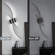 CANEOE Modern Led Wall Light, Black Indoor Led Wall Sconce Lighting, Bathroom Vanity Light Fixtures Over Mirror for Living Room Hallway Bedroom Bedside Wall Lamp (Black, 6000K, 2 Packs,Hard-Wired)