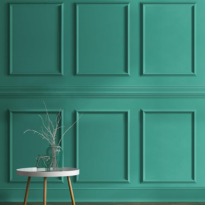 6 Set Accent Peel and Stick Wall Molding Kit Premade Wainscoting Panels Wall Molding Panel White Pre Cut Trim for Walls Picture Frame Decor for Home Decoration (16 x 24 Inch)