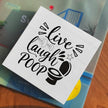 Funny Rustic Bathroom Decor Wooden Box Sign 5x5 Inch - 
